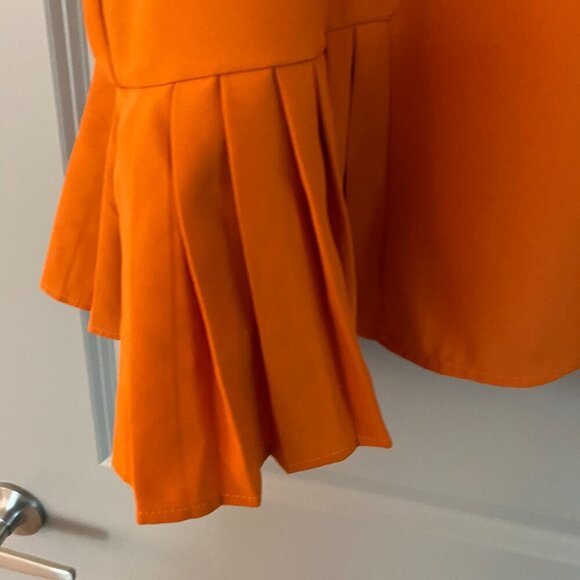Orange Top with Ruffled Sides - Picture 3 of 4